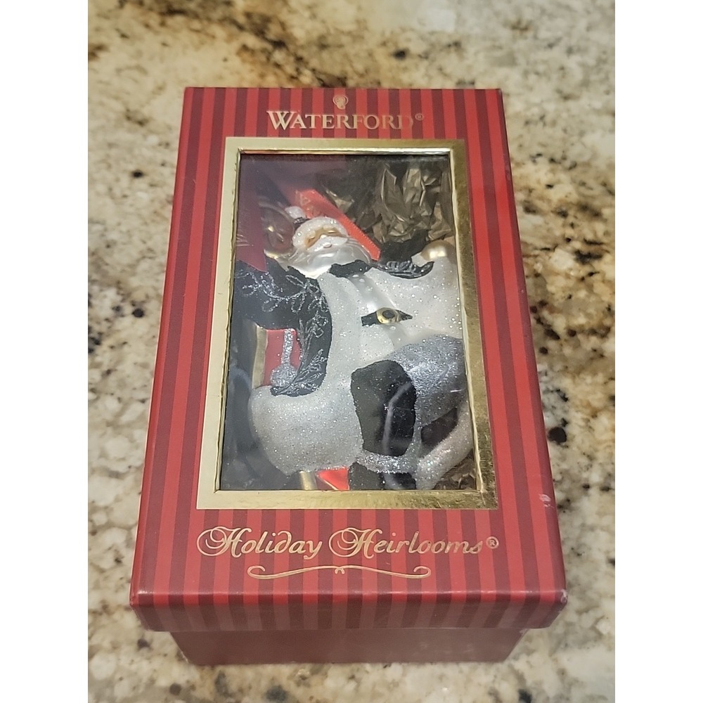 Waterford Holiday Heirlooms "Santa Toasting Midnight" Ornament #139236 New